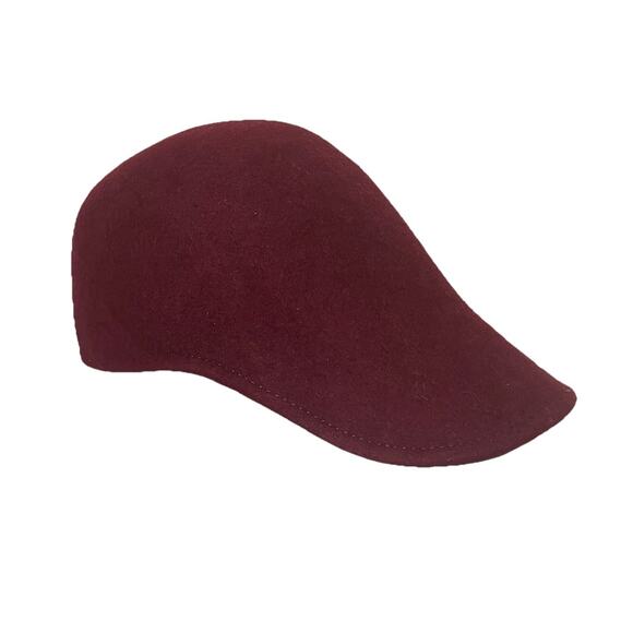 Laird Hatters Cranberry Maroon Wool Duckbill Cap Hat Equestrian England Women Sm main image 7